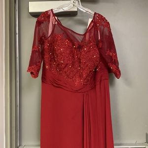 Claret mothers dress